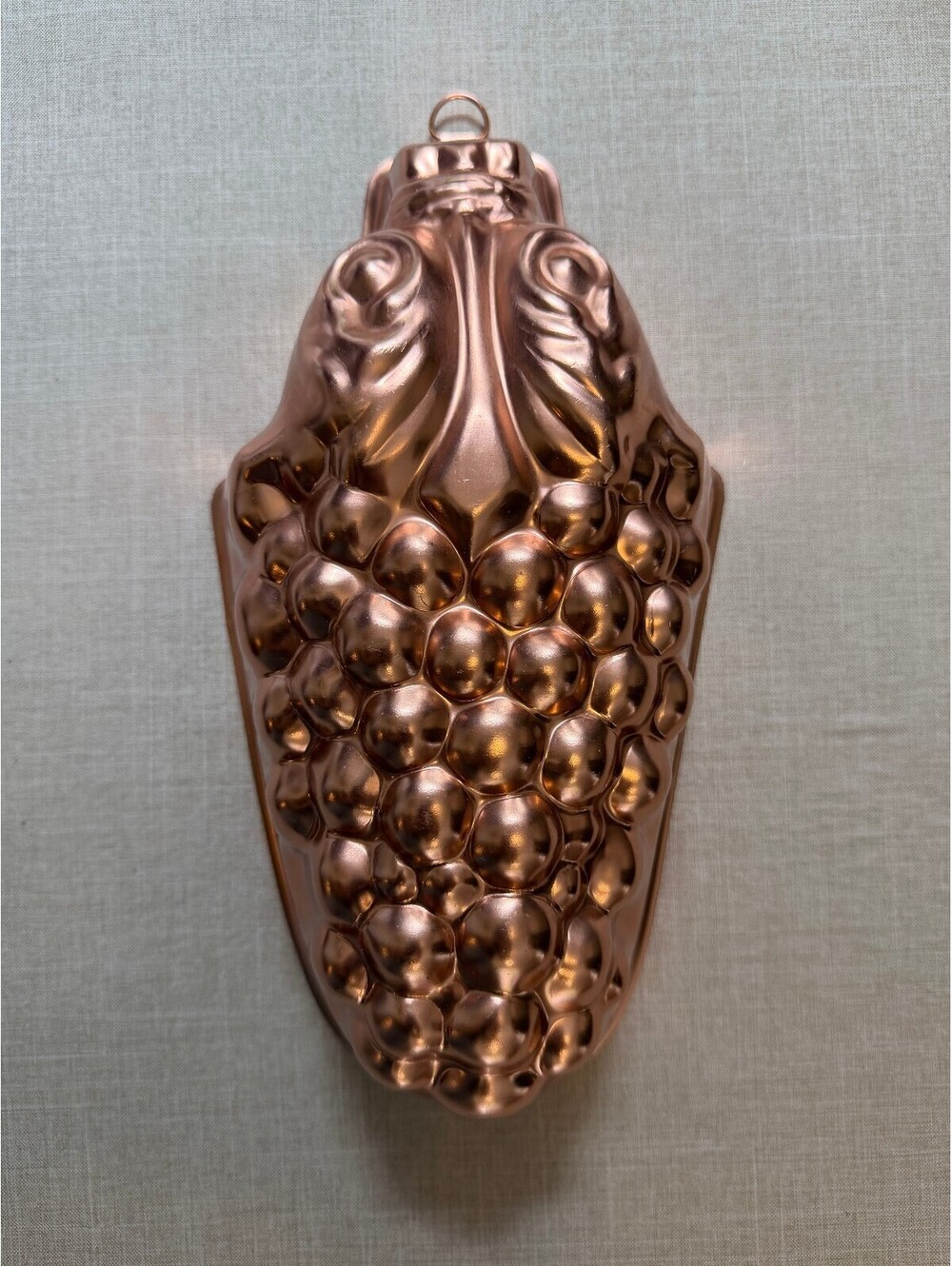 Vintage Copper Grape Cluster Mold - Wall Hanging Kitchen Decor